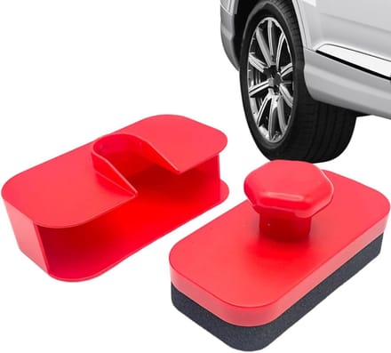 Bandenglans Borstel - Velgen Spons - Auto Onderhoud - Met Deksel - 142 cm - Zwart
