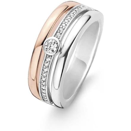 TI SENTO - Milano 12094ZR Dames Ring Maat 17.75 - Zilverkleurig
