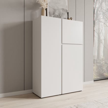 Meubella - Aroji - Vitrinekast - Wit - 92x40x139 cm