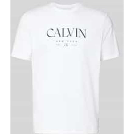 Calvin Klein Ss 20s Calvin Graphic Tee Brilliant White Größe: M | Basic T-Shirts Outlet | Herren | Weiß