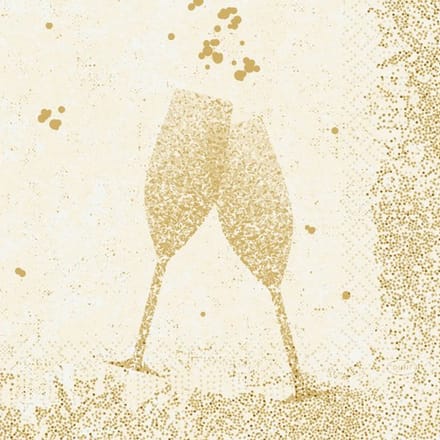 Dunisoft - Napkins- servetten 60 stuks 40*40 ecru champagneglas