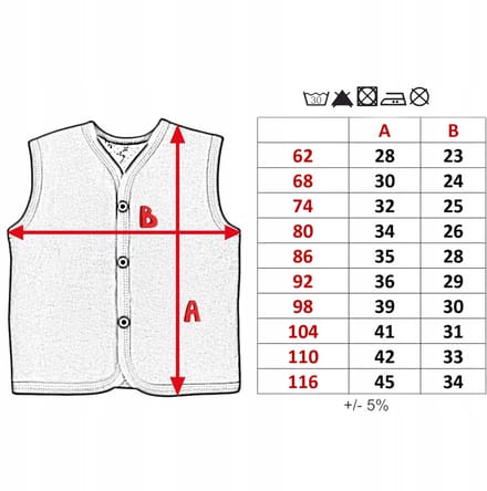 Dartomik Abcdefg-baby - Kinder Bodywarmer - Maat 92 - Warmer - Oeko-tex