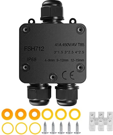 Waterdichte 3-weg Aftakdoos IP68 voor Buitengebruik