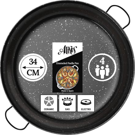 Anti-roest Paella Pan 34 cm - Voor een Perfecte Maaltijd