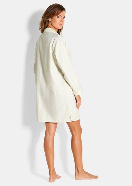 Satijnen nachhemd met strepen - gebroken wit - Gr. 24/25 van Goldner Fashion