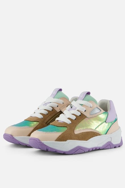 Muyters Sneakers paars Leer - Maat 31 - Kinderschoenen