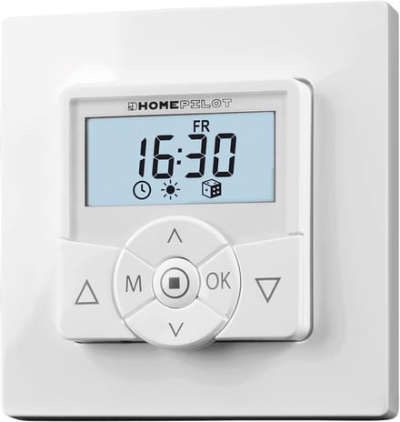 Digitale Timer - Schakelklok - Rolluiken Besturen - Geïntegreerde Blokkeerdetectie - 50 x 50 mm - Wit