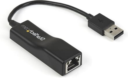 Netwerkadapter - Ethernet Dongle - Internet Verbinding - 10/100 Mbps Snelheid - USB 2.0 - Zwart