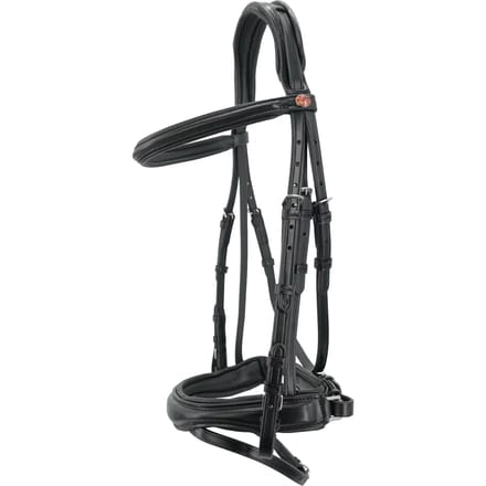 Hoofdstel Kieffer Perseus with leather browband Pull-Back Nosebd.W.Flash Strap