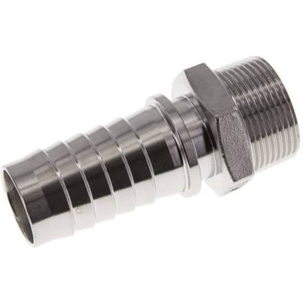 32x48 mm & R1-1/4'' RVS 1.4301 Slangpilaar met Buitendraad DIN EN 14423