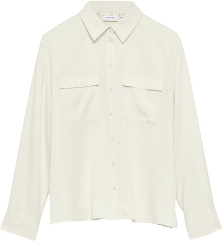 Dames Casual Lyocell Hemd met Opgestikte Zakken COMMA