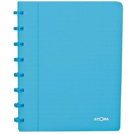 Atoma Trendy schrift, ft A5, 144 bladzijden, geruit 5 mm, transparant turkoois