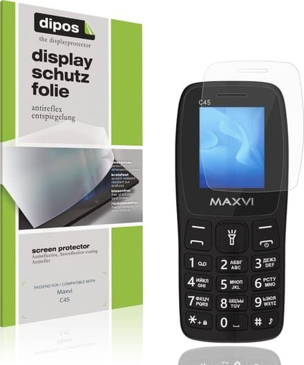 dipos – 4x Matte Beschermfolie geschikt voor Maxvi C45 | Krasbestendige & antireflecterende Screenprotector Ultra-Thin