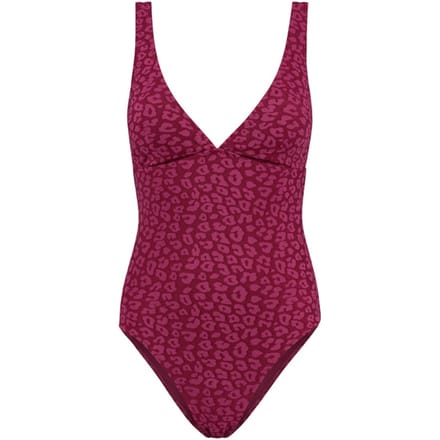 Shiwi Ladies Amy Swimsuit Java Leopard Structure Grapejuice Purple Taglia: 34 | Costumi Interi Outlet | Donna | Viola