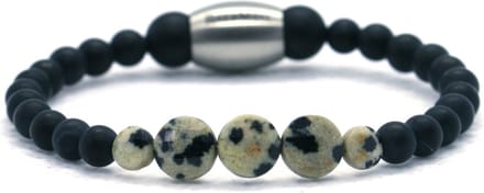 IbizaMen KIDS- jongens - armband - edelsteen - mat - onyx - 6mm