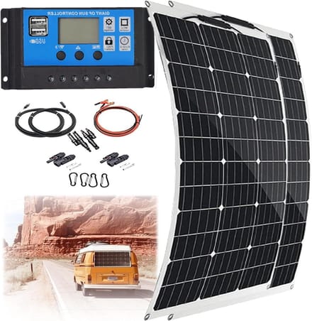 Flexibel Zonnepaneel - Draagbare Energie - Off-grid Opladen - Hoge Efficiëntie - 300W - Zwart