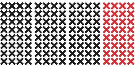 Roommates Muurstickers Black & Red X Vinyl 128 Stuks