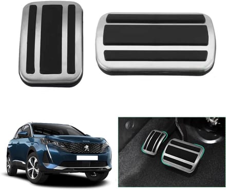 Pedaal Covers - Auto Pedalen - Veilig Rijden - Antislip Rubber - 2 Stuks - Zilver