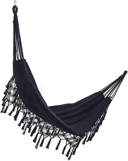 Hangmat Boho - Kampeerhangmat Tuin hangmat - Ontspannen Buiten - Groot Macramé Ontwerp - 280 cm - Beige
