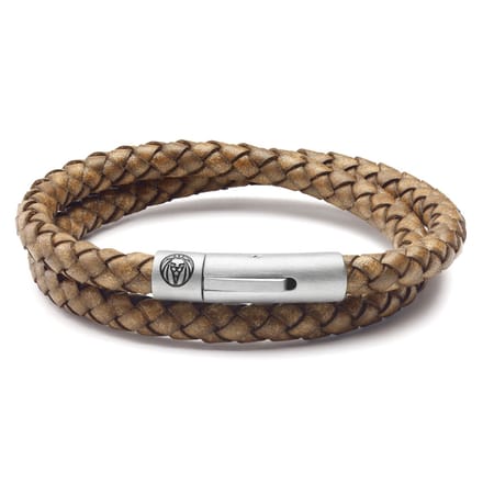 Collins | 6 mm Vintage Leren Wikkelarmband