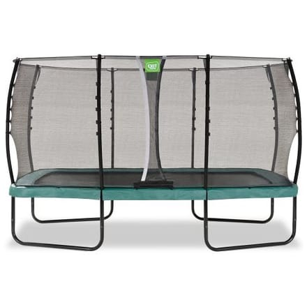 EXIT Allure Classic Trampoline 244x427cm - Op Poten - Rechthoekig - Trampoline Buiten - Voor Kinderen - Groen
