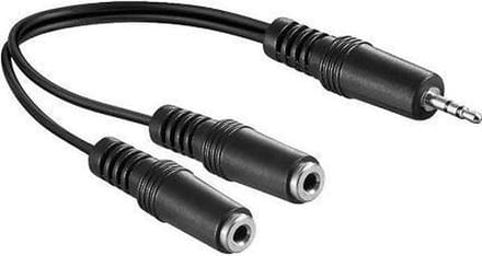 Jack Splitter 3.5mm Male - 2x Contra 3.5mm Female
