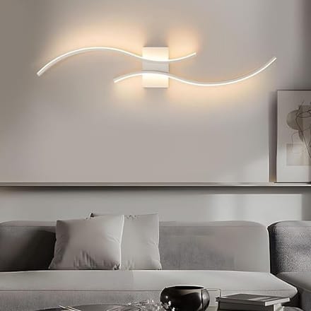 Moderne Scandinavische wandlamp voor de trap, wit, 80x15 cm, 27W, 3000K, 220V