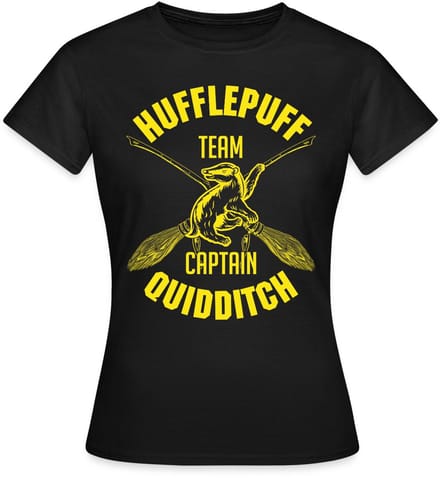 Harry Potter Hufflepuff Team Captain Quidditch T-Shirt Dames