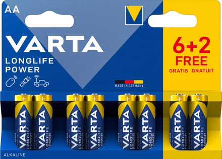 Varta Longlife Power AA 8 stuks