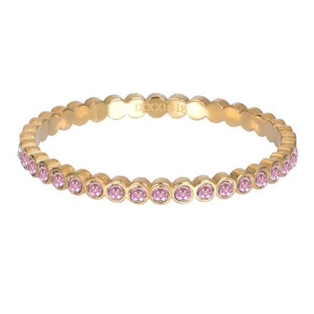 Small Circle Stone Pink - iXXXi - Vulring 2 mm - Goud