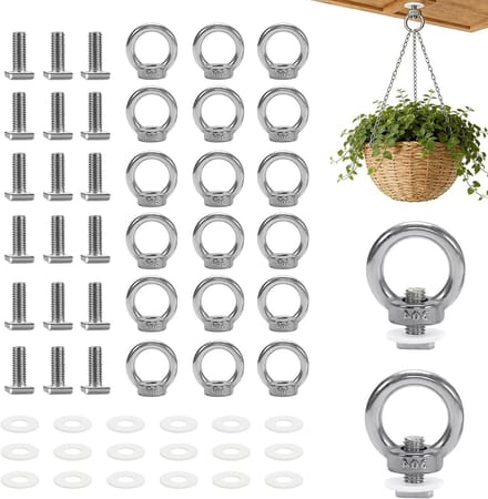 Set van 20 M6 Ringmoeren met Hamerschroeven - Accessoires voor Tuinbouw, Kassen en Hefsystemen