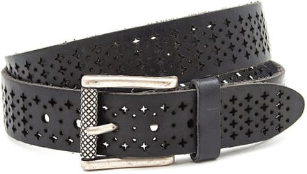 Dames riem zwart - 4 cm breed - Leer - Jeans riem - Stoer - Maat 100