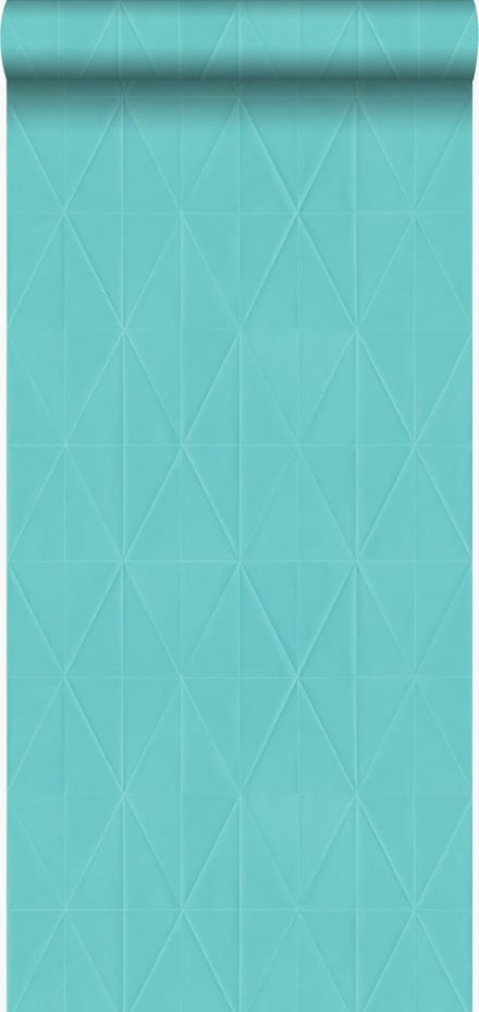 Origin Wallcoverings behang grafische vorm turquoise - 53 cm x 10.05 m - 347234