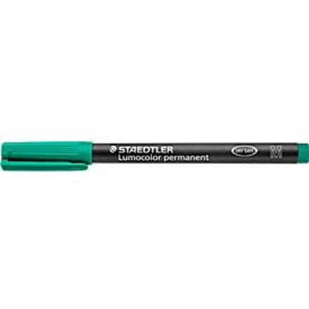 Viltstift Staedtler Lumocolor 317 permanent M groen - 10 stuks