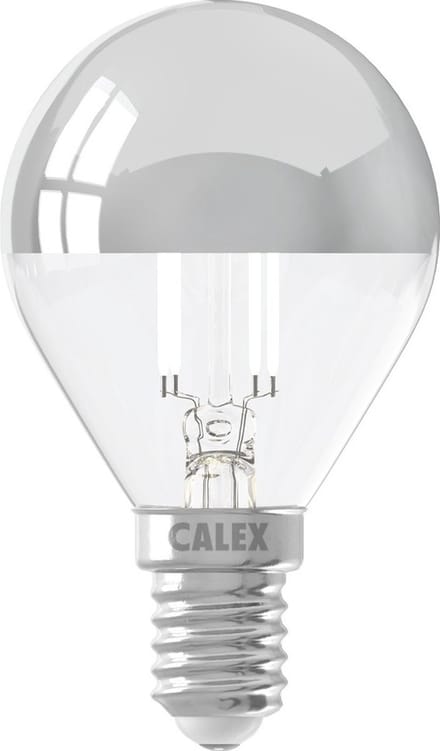 Calex E14 LED Kogellamp Chrome | 3.5W 250Lm 2700K | 220-240V 827 P45 | Dimbaar