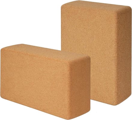 Yogablokken van kurk - set van 2 - voor yoga en stretching