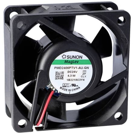 Sunon PMD2406PTV1-A.U.GN Axiaalventilator 24 V/DC 61.14 m³/h (l x b x h) 25 x 60 x 60 mm