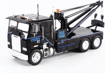 Miniautuurvrachtwagen model 1:43 Zwart/Blauw Metaal Diecast