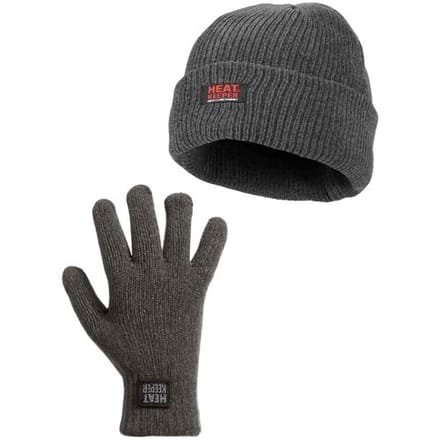 Heatkeeper Dames Winter Set Chenille - Muts + Handschoenen Dark Grey