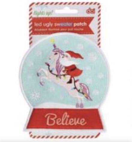 DCI Make Your Own Magic Instant Christmas LED Ugly Sweater Patch - LED light up Patches with pin on back Christmas Jumper