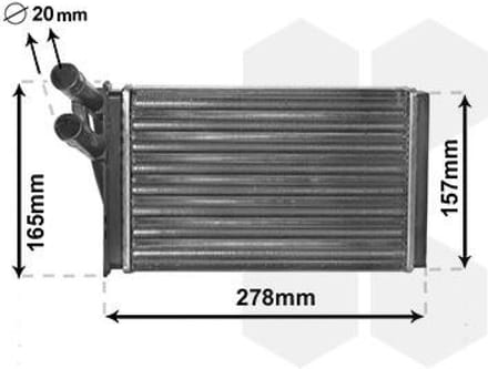 Van Wezel - KACHEL RADIATEUR VOOR AUDI 80 B3 1986-1991 893819030A