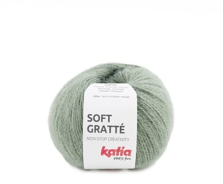 Katia Soft Gratté - 61 saliegroen - Mohair-Look Acryl Garen