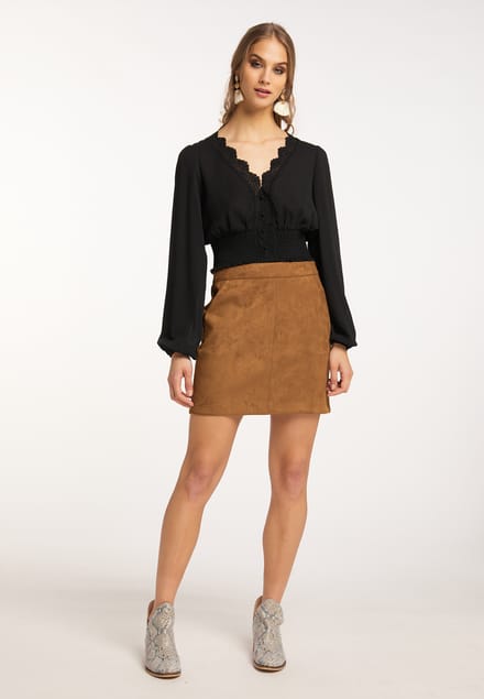 IZIA Cropped blouse met lange mouwen