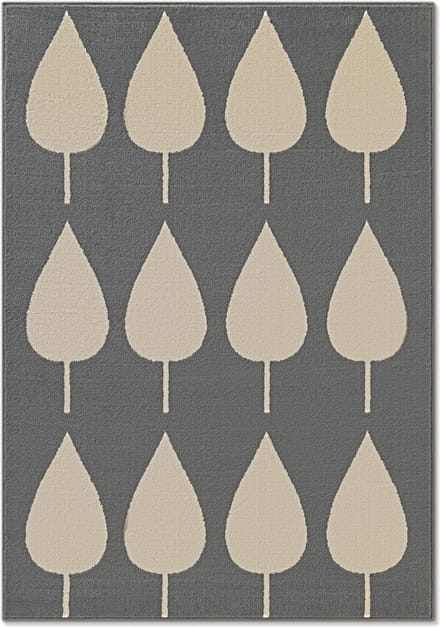 Flycarpets Kindervloerkleed Adventures - Lovely Leaves - Blauw / Creme 120x170 cm