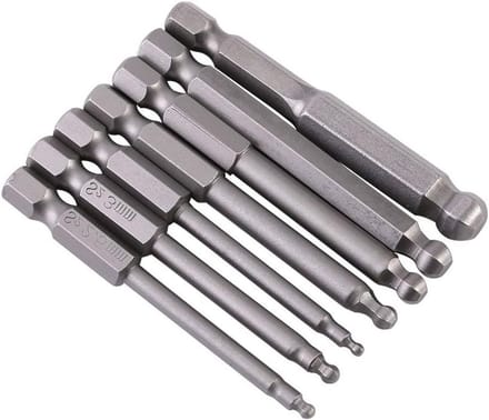 Ball End Hex Schroevendraaier Bits Set - Sterk Magnetisch - 7 Stuks