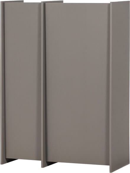 WOOOD Brock 2-Deurs Kast - Essen Fineer - Warmgrijs - 140x102x44
