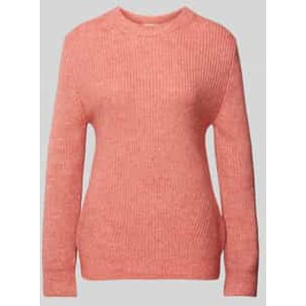 Regular fit gebreide pullover met ribboorden