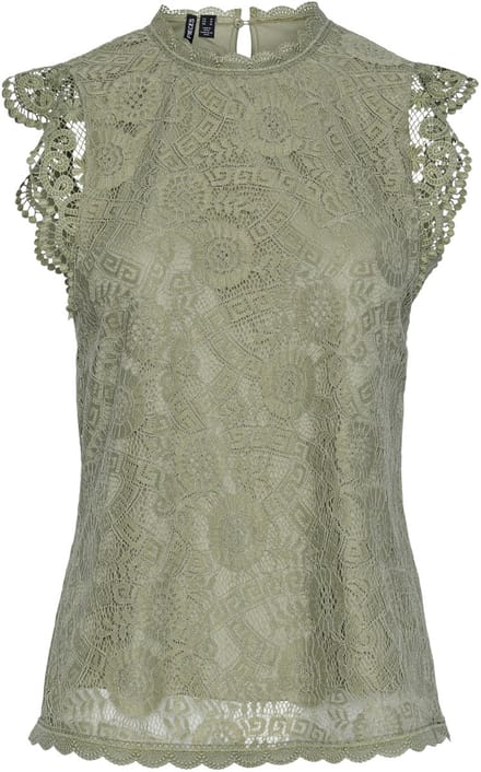 PIECES - PCOLLINE SL LACE TOP WVN NOOS - Dames - Tops