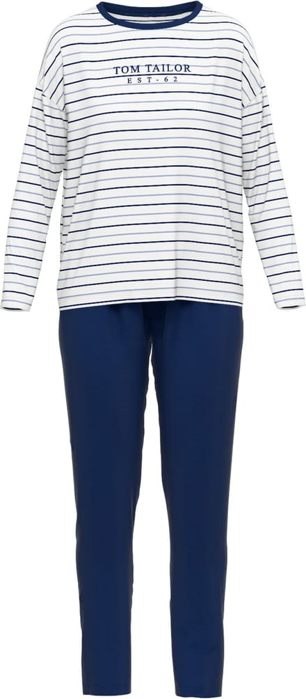 TOM TAILOR Zaria Dames Pyjama - Blauw gestreept