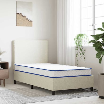vidaXL - Traagschuimmatras - 90x190x17 - cm - Zacht - wit